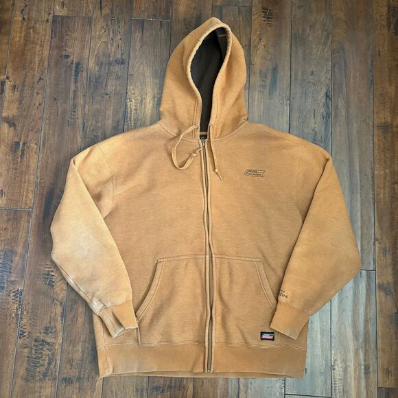 Dickies Other - Dickies Thermal Hoodie Mens XL Brown Full Zip Lined Heavy Workwear Utility